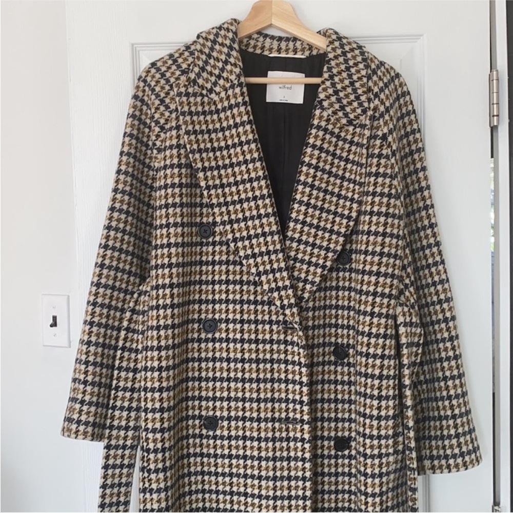 LAST CHANCE ARITZIA Wilfred Wool Prescott Houndstooth Coat - Picture 2 of 10